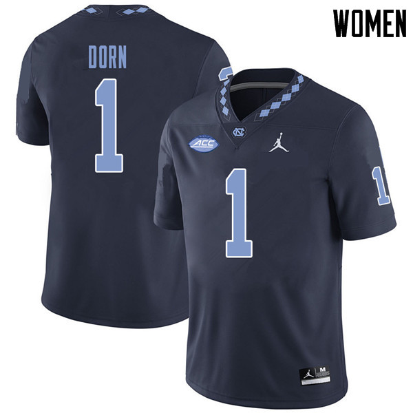 Jordan Brand Women #1 Myles Dorn North Carolina Tar Heels College Football Jerseys Sale-Navy